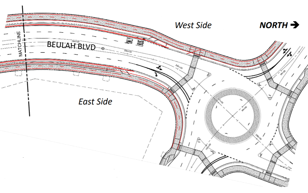 Beulah/University roundabout plans